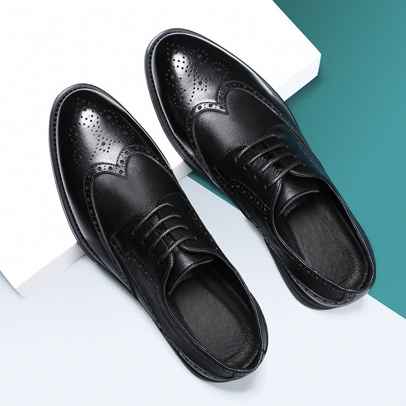 Fashion New Brogue Leather Shoes Men's