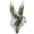 Gathering Belly Covering Sexy High Waist Bikini Split Swimsuit Set Chiffon Dress