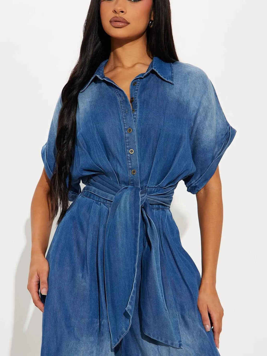 Summer Polo Collar Jumpsuit