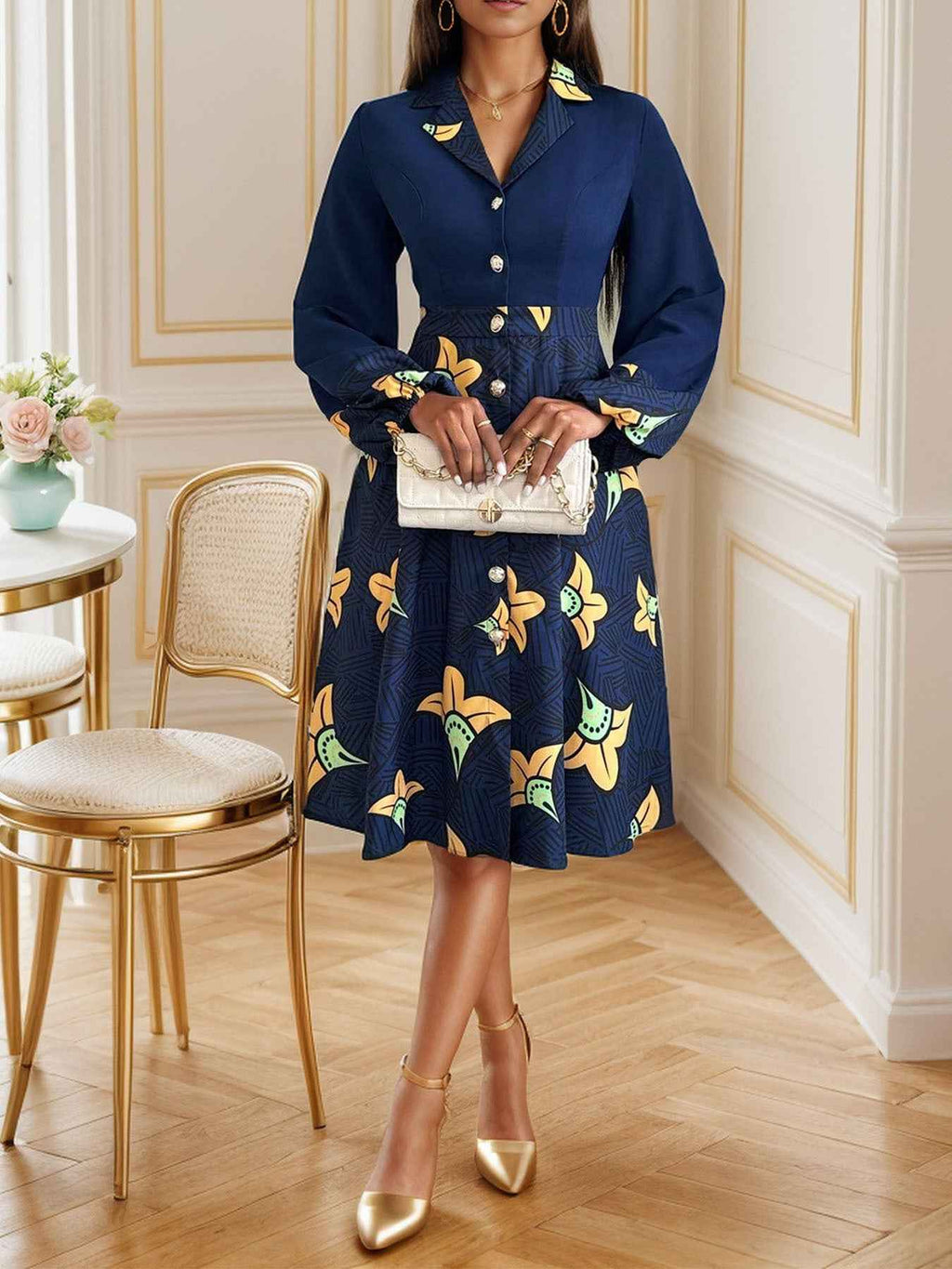 Cardigan Printed Dress