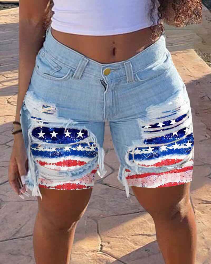 4th of July Collection Bottoms for Women Patriotic Birthday Collection Patch Bottoms