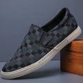 Men's Casual Checkered Canvas Board Shoes