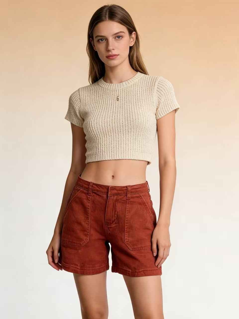 Women's Elastic Slim Retro Denim Bottoms