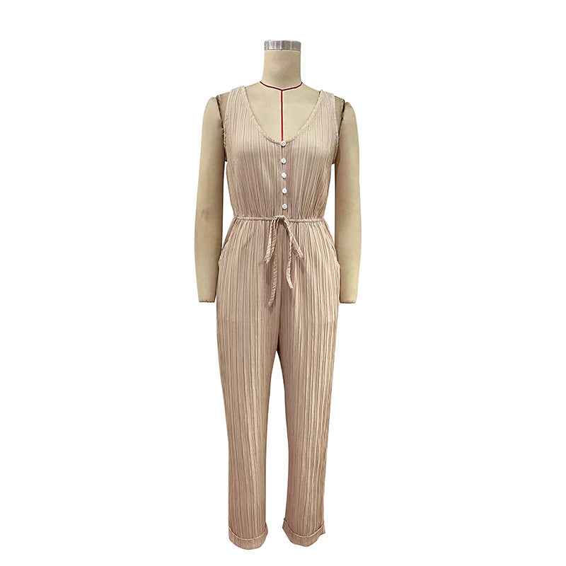 Summer Women's Clothing Solid Color Jumpsuit