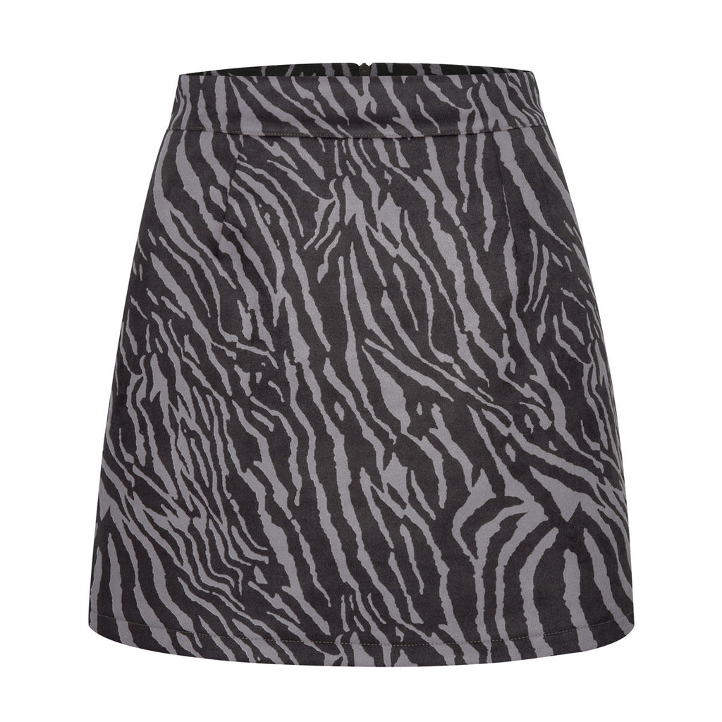 Suede Wrap Mini Skirt