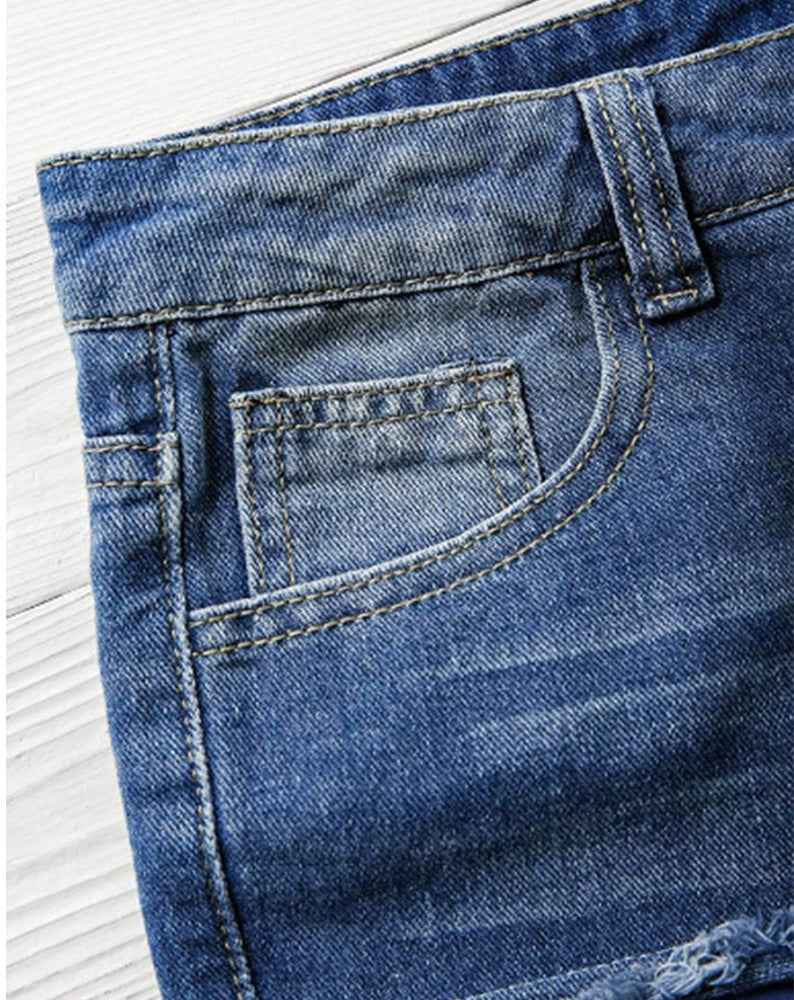 American Flag Printed Patch Denim Bottoms 4th of July Collection