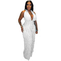 Wave Pattern Sexy Bandeau High Waist Jumpsuit