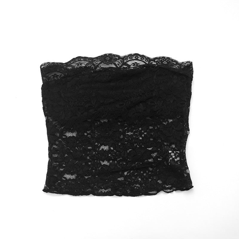 Lace See through Tube Top T-shirt