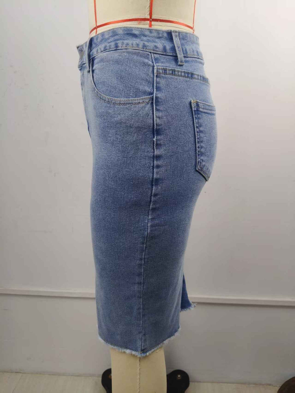 Stretch Denim Skirt Slimming Fishtail