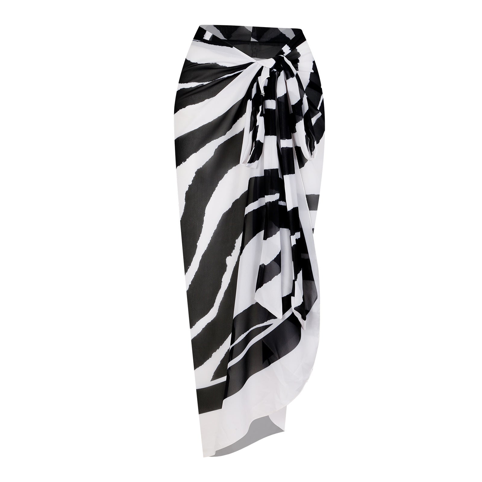 One Piece Swimsuit Women Black White Sexy Two Piece Sets Swimsuit Chiffon Dress