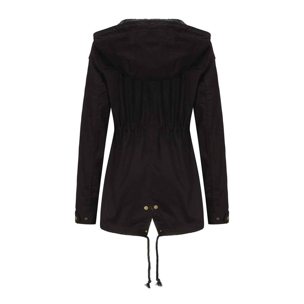 Plus Size Loose Solid Color Women's Jackets