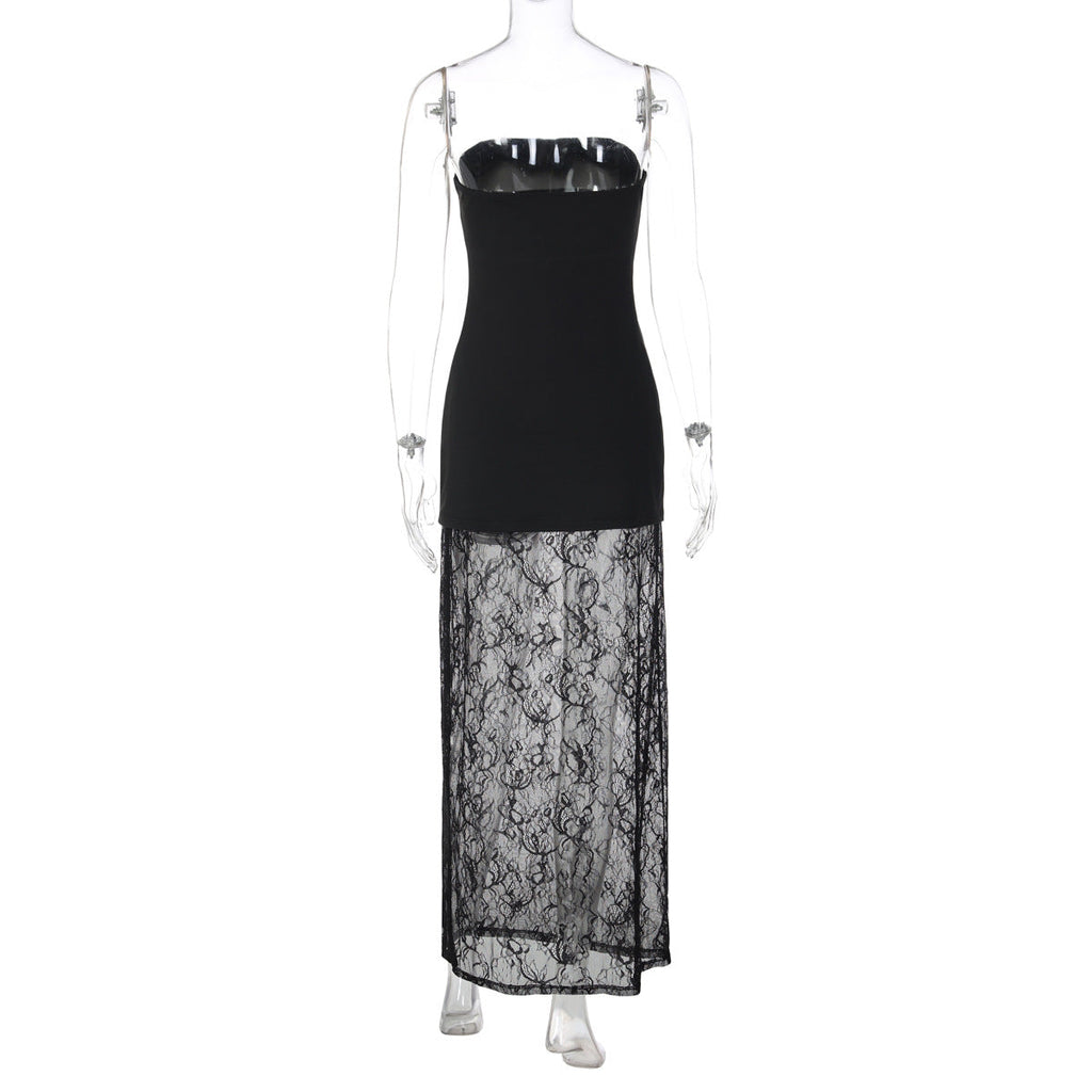Lace Skirt and Dress Two Piece Set