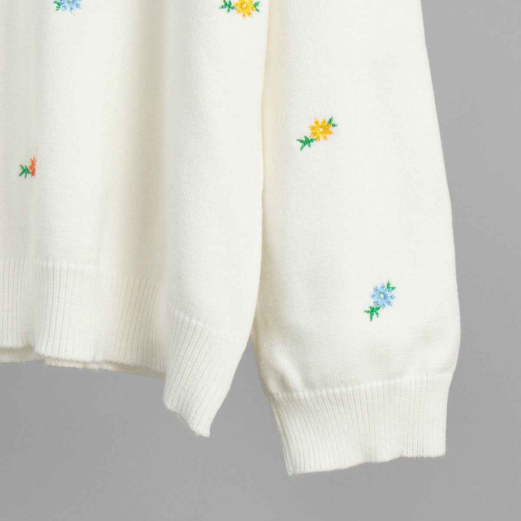 Pullover Embroidered Floral Sweater
