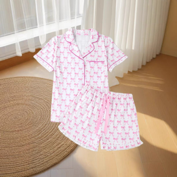 Women's Fashion Personalized Bow Pajamas set