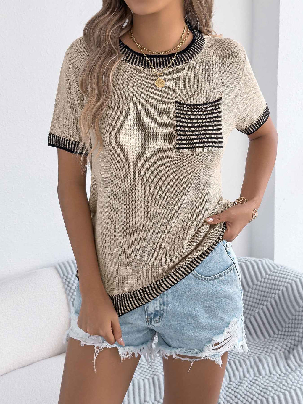 Striped Pocket T-shirt