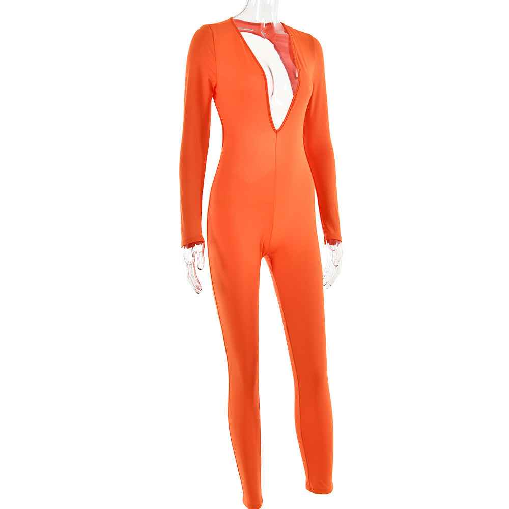 Sexy Backless Tight Jumpsuit