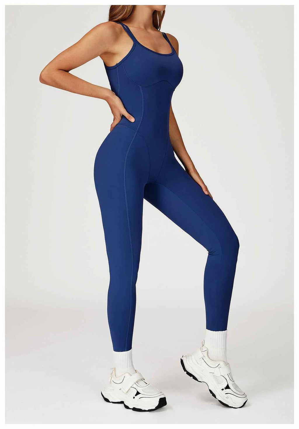 Nude Feel Jumpsuit Cross Back One Piece Slim Fit Yoga Wear