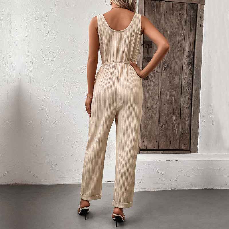 Summer Women's Clothing Solid Color Jumpsuit