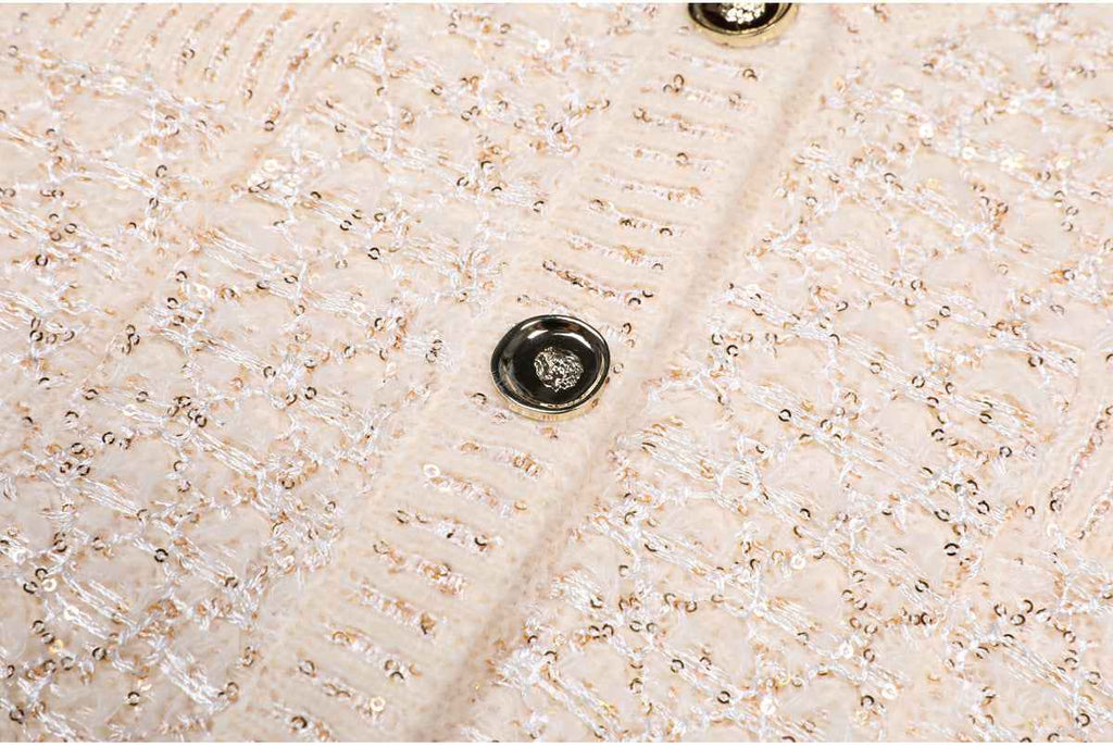 High Quality Sequined Knit Long Sleeve Cardigan Sweater
