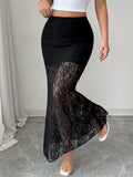 MUNSIEUR Lace Sheath Slimming Skirt
