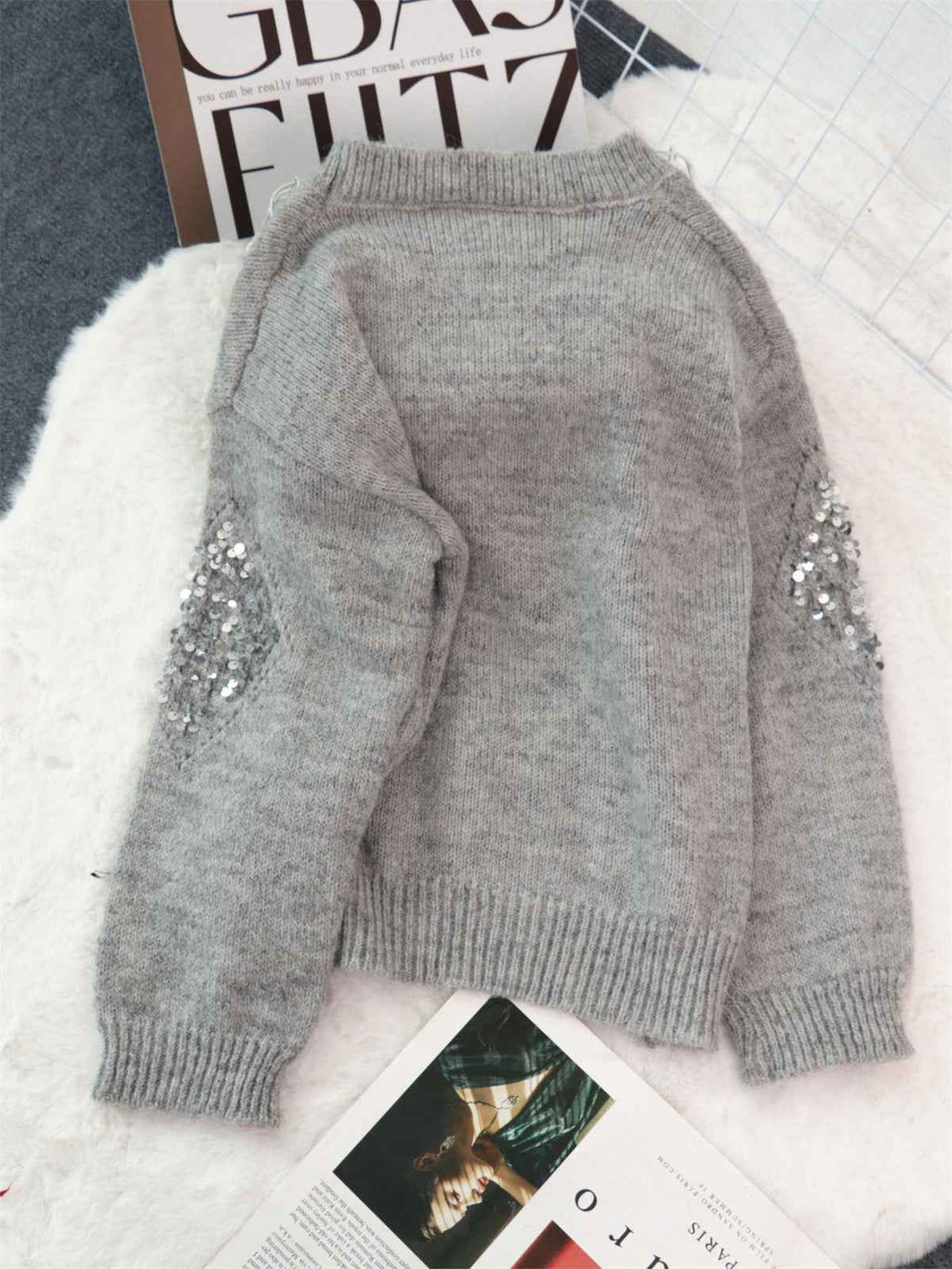 Cutout Knitted Pullover Sweater