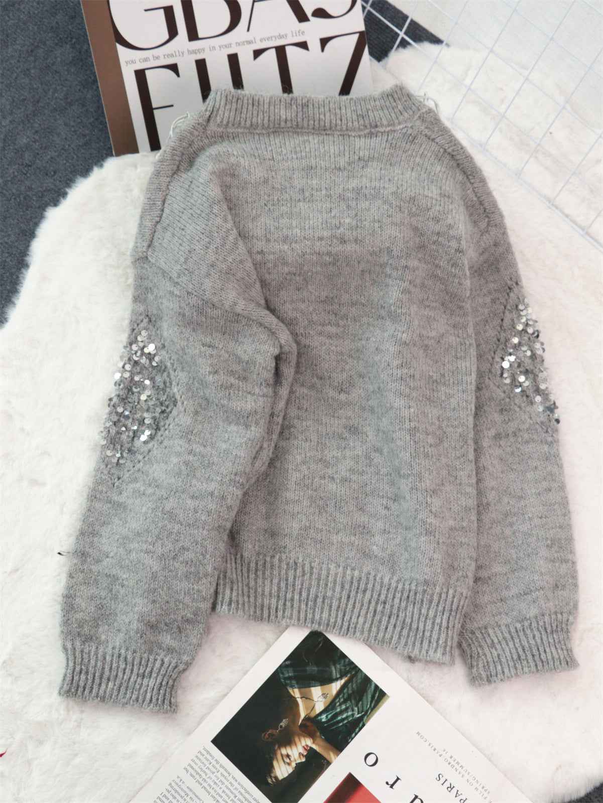 Cutout Knitted Pullover Sweater