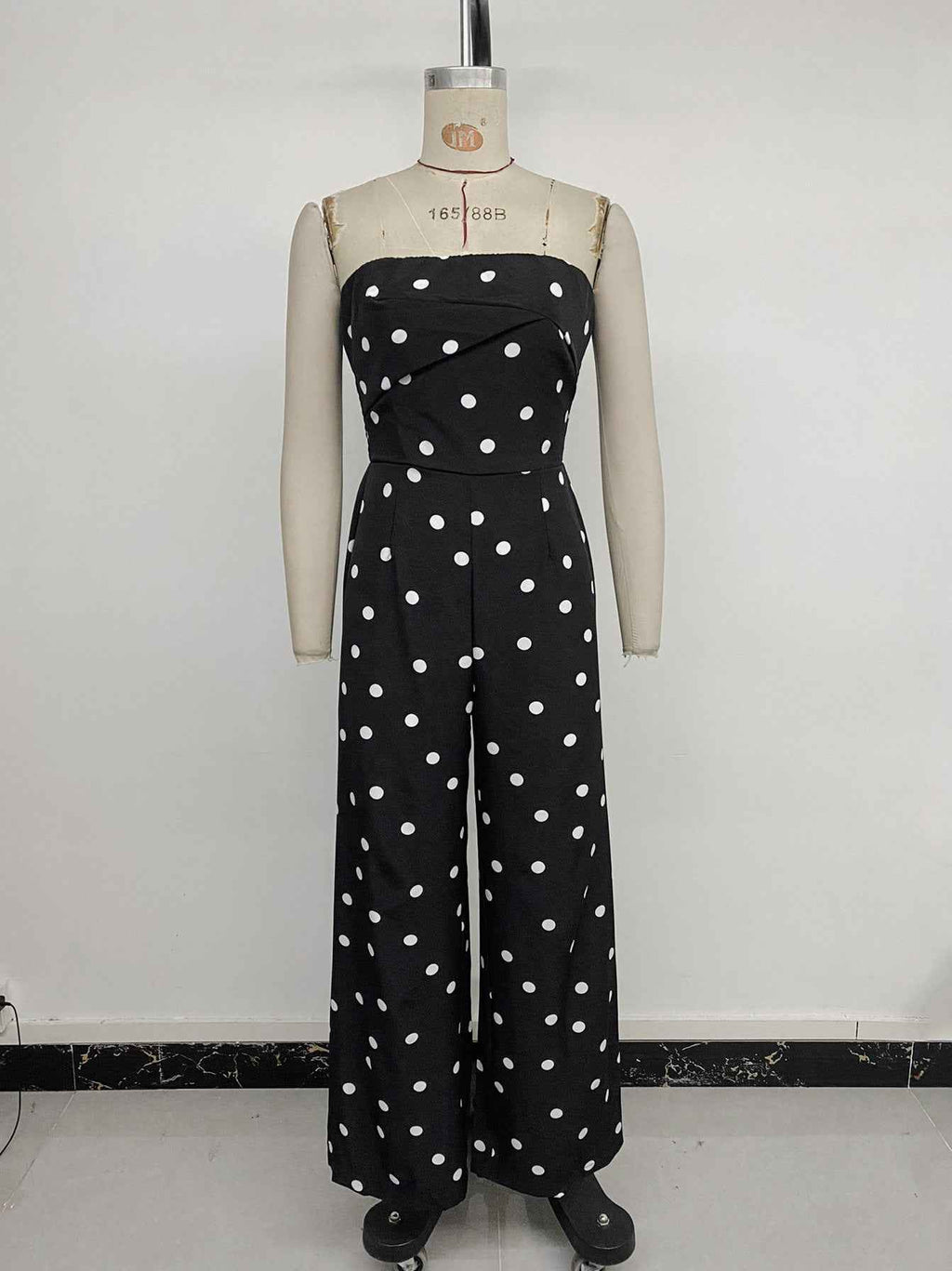 Sleeveless Tube Top Polka Dot Jumpsuit