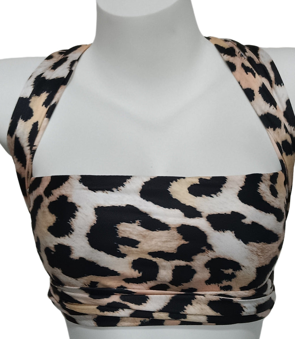 Leopard Print Halter T-shirt