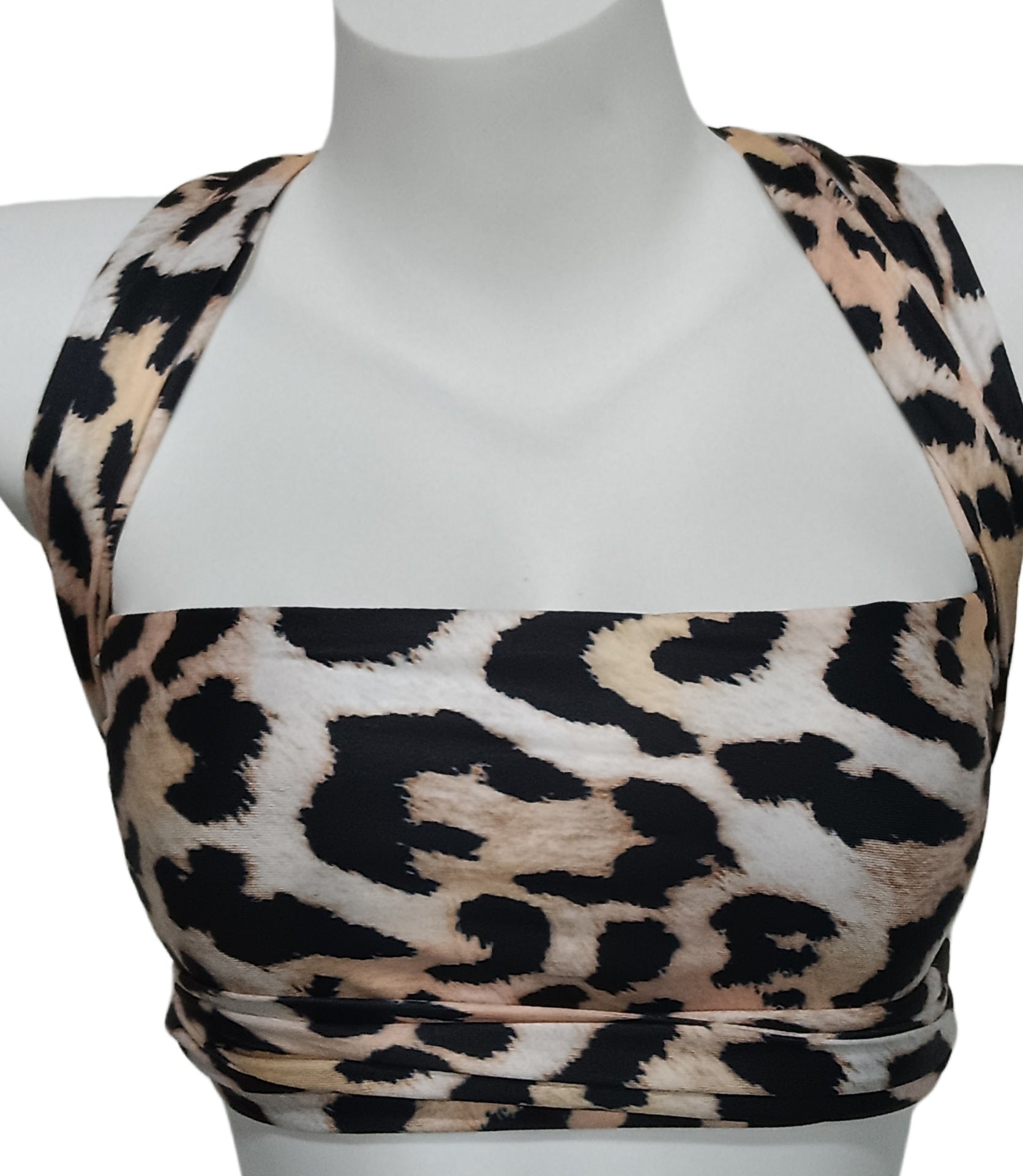 Leopard Print Halter T-shirt