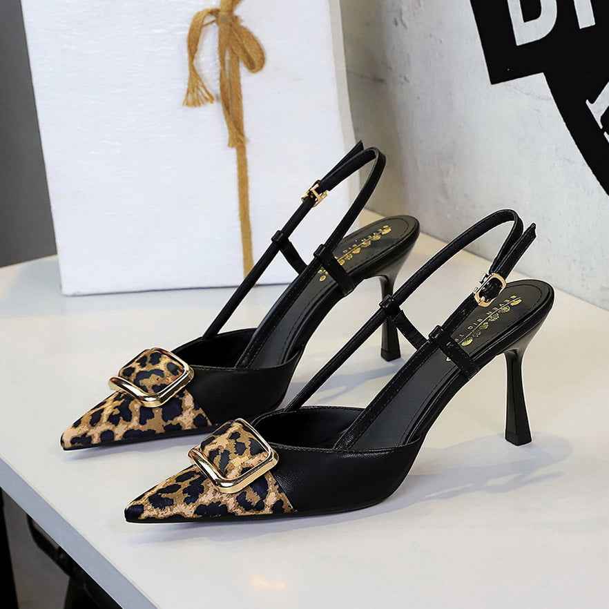 Back Strap Stiletto Heel Pumps for Women