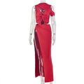 Solid Color Asymmetric  Pleated Dress
