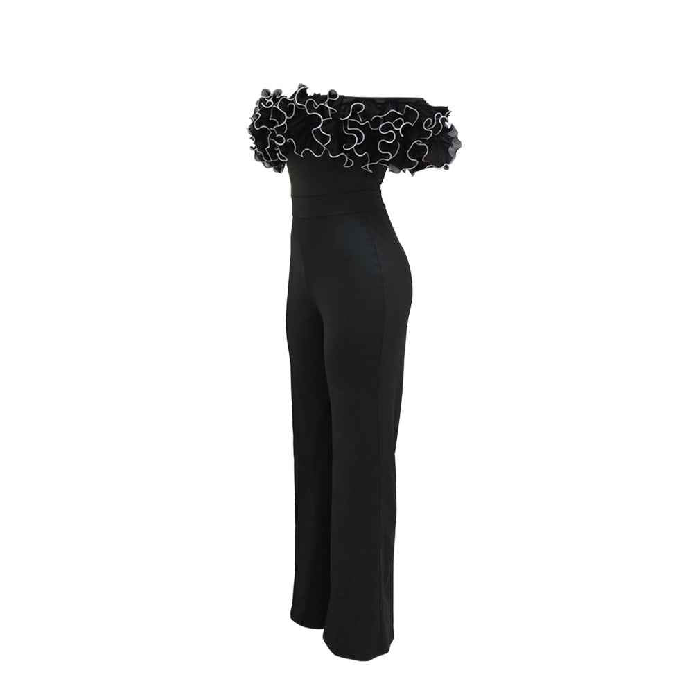 Popular Sexy Tight Flounce Jumpsuit