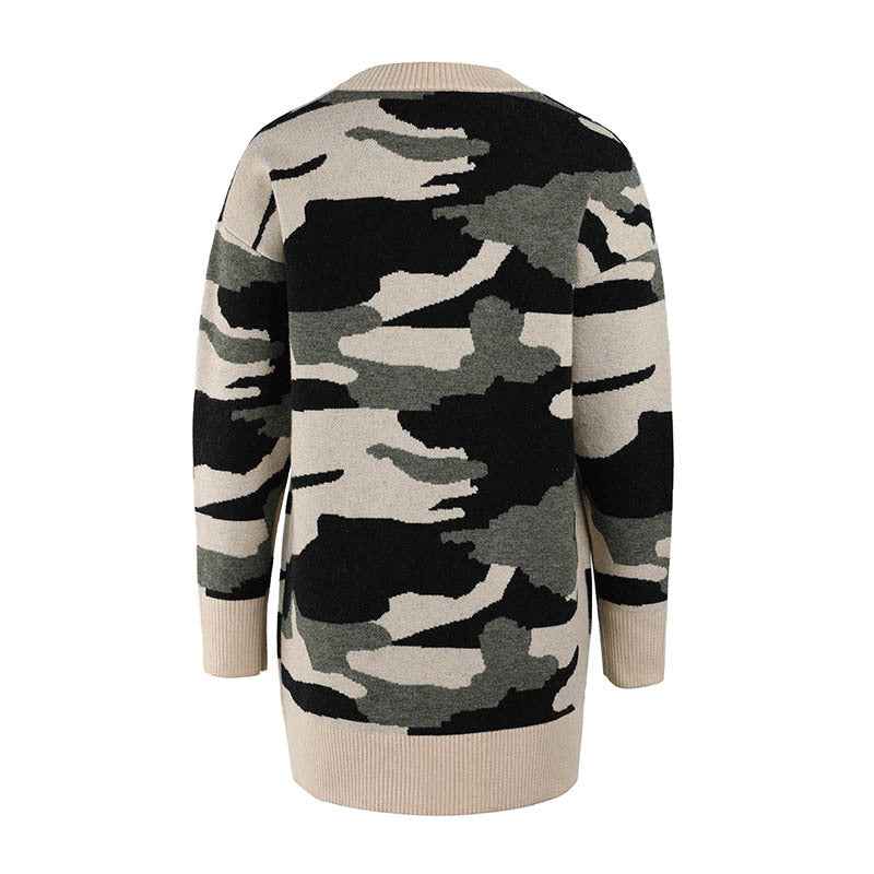 Camouflage Sweater Cardigan