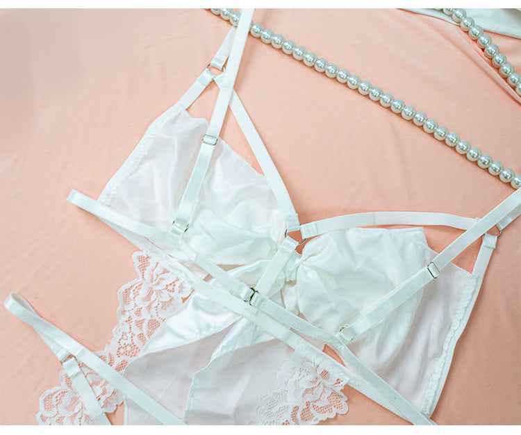 Cutout Bow Lace Teddy — Dark Intimates