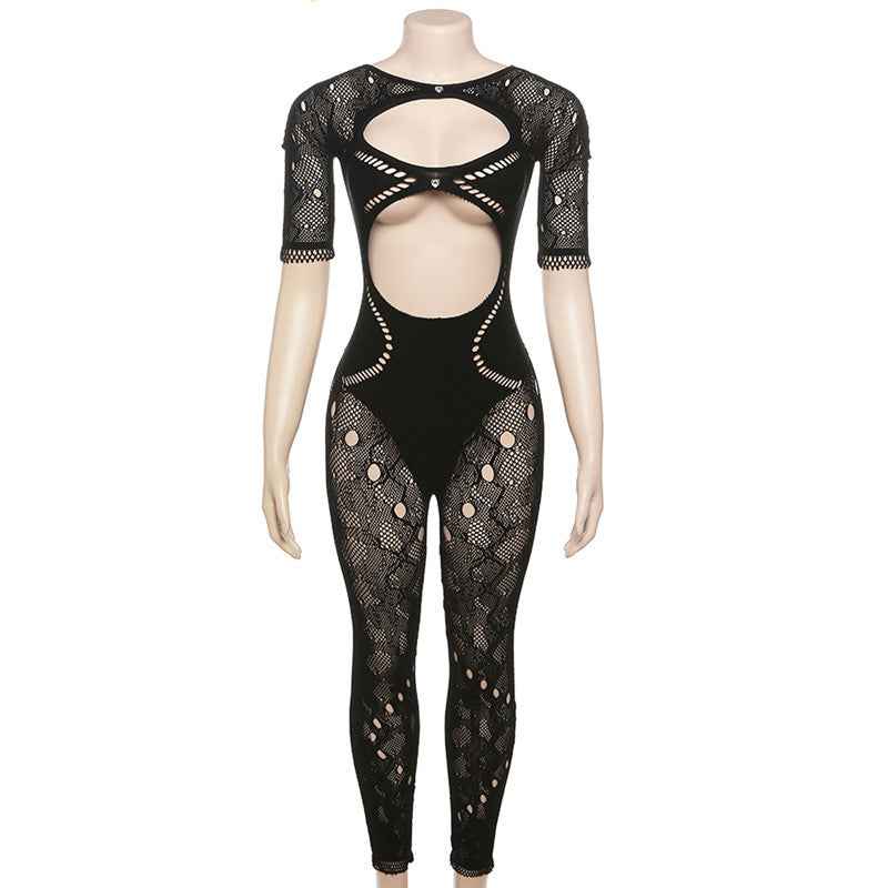 Sexy Cutout Knitted Jumpsuit