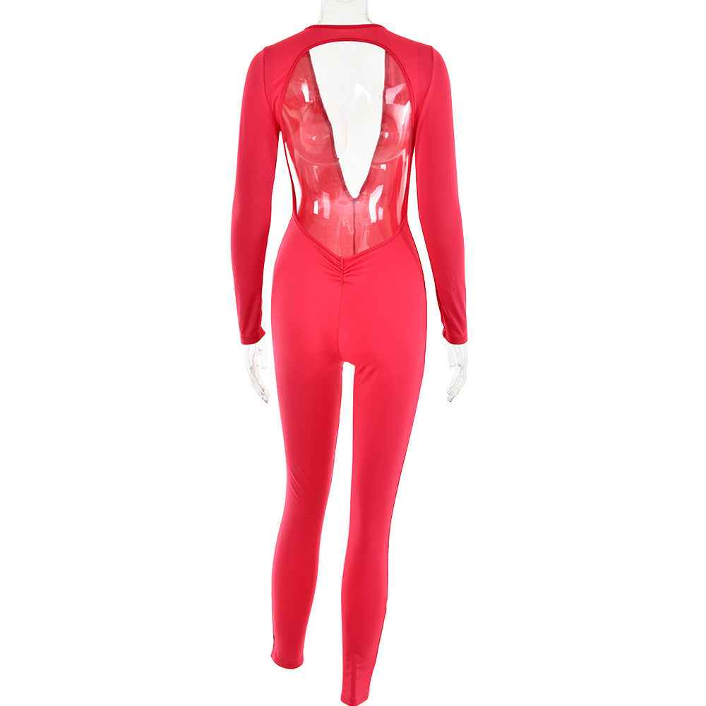 Sexy Backless Tight Jumpsuit