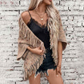 Casual Loose Sweater w Tassels (one size)
