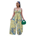 Floral Print Sling Pleated Jumpsuit