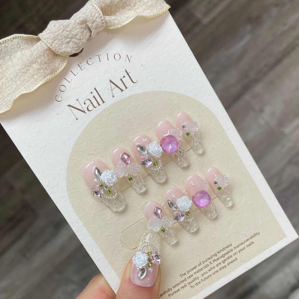 0938- Handmade press on nails fake nails removable