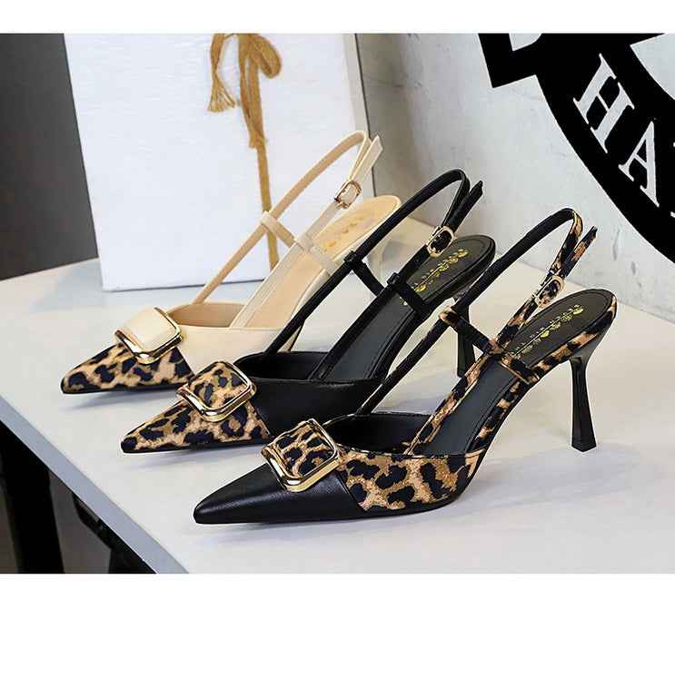 Back Strap Stiletto Heel Pumps for Women