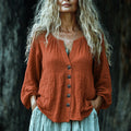 Loose Fit Women's Cotton Blouse