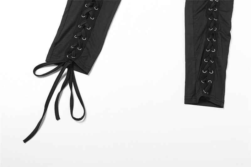 Street Lace up Jumpsuit Two Piece Set