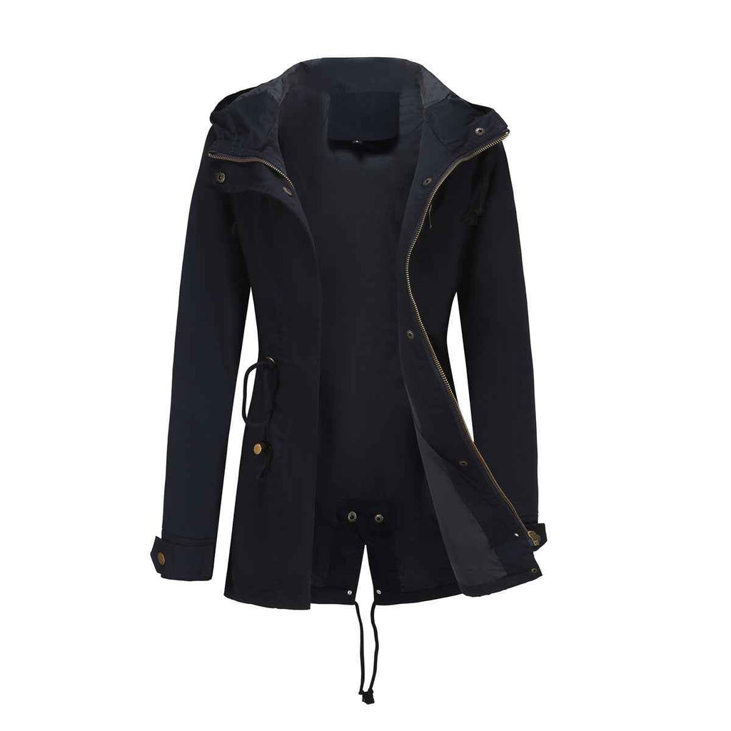 Plus Size Loose Solid Color Women's Jackets