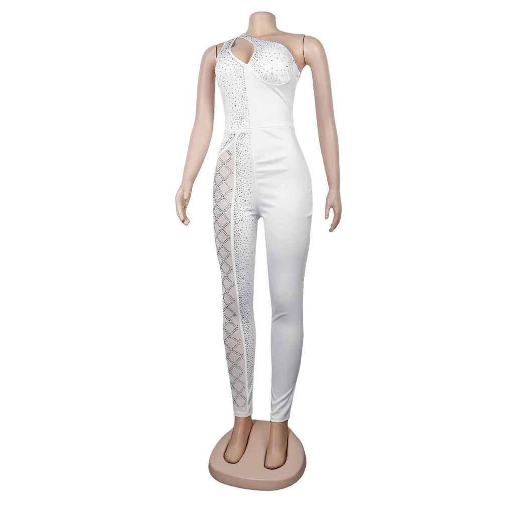 Sexy Slim Drilling One Piece Nightclub Uniform Jumpsuit