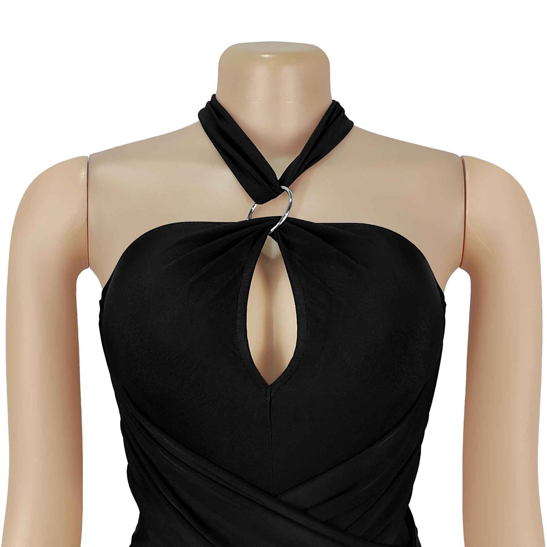 Solid Color Elegant Halter Jumpsuit