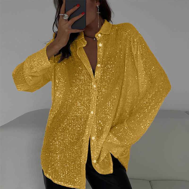 Long Sleeve Cardigan Blouse