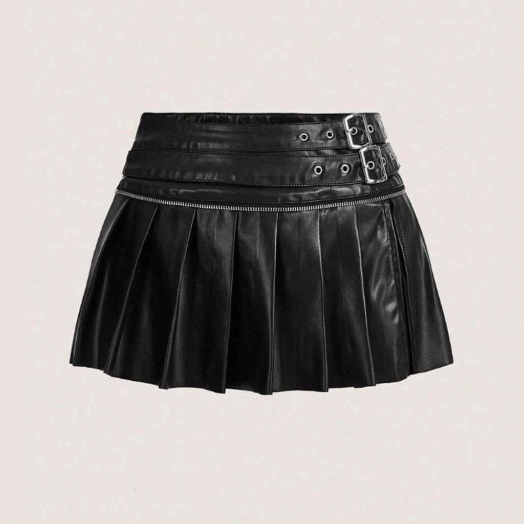 Sexy Pleated Skirt Pleated Split Skirt