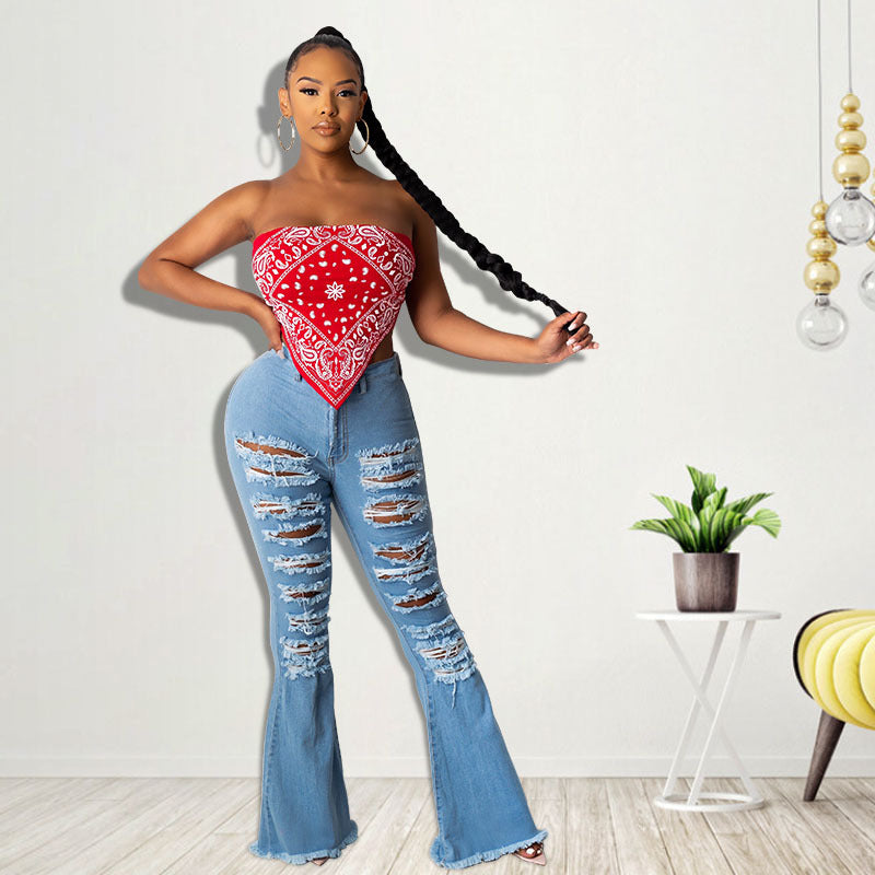 Ripped Washed Sexy Jeans