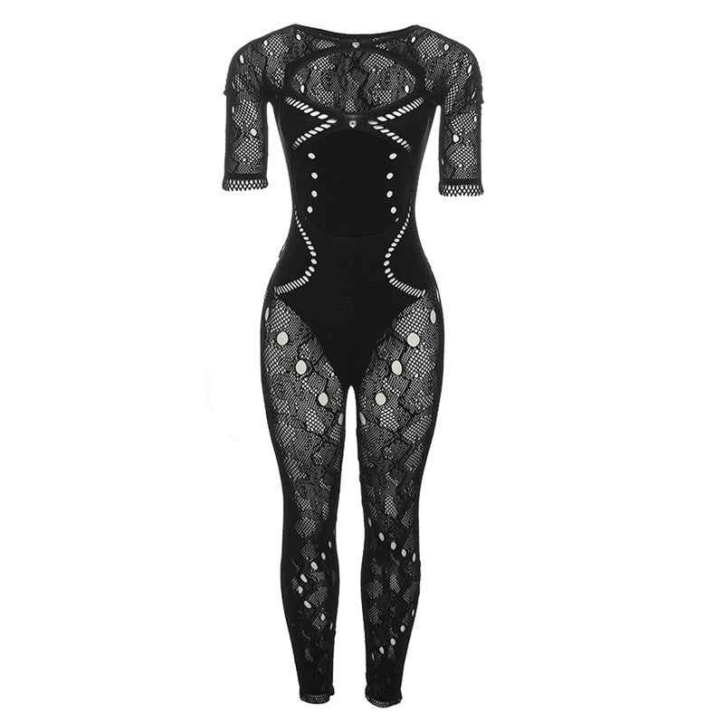 Sexy Cutout Knitted Jumpsuit
