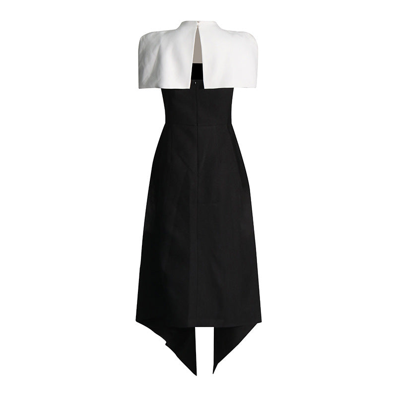Elegant Vietnam Special Interest Design Detachable Pullover Patchwork Cami Dress Women Summer Slit Dress Women